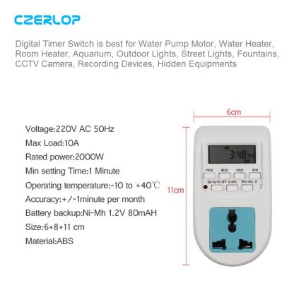 Auto on off Digital Timer Switch Programmable